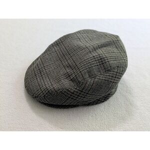 COUNTRY GENTLEMAN 100% WOOL Sz Med Plaid Brown Newsboy Cap  Cabbie
